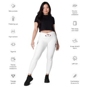 Crossover leggings with pockets